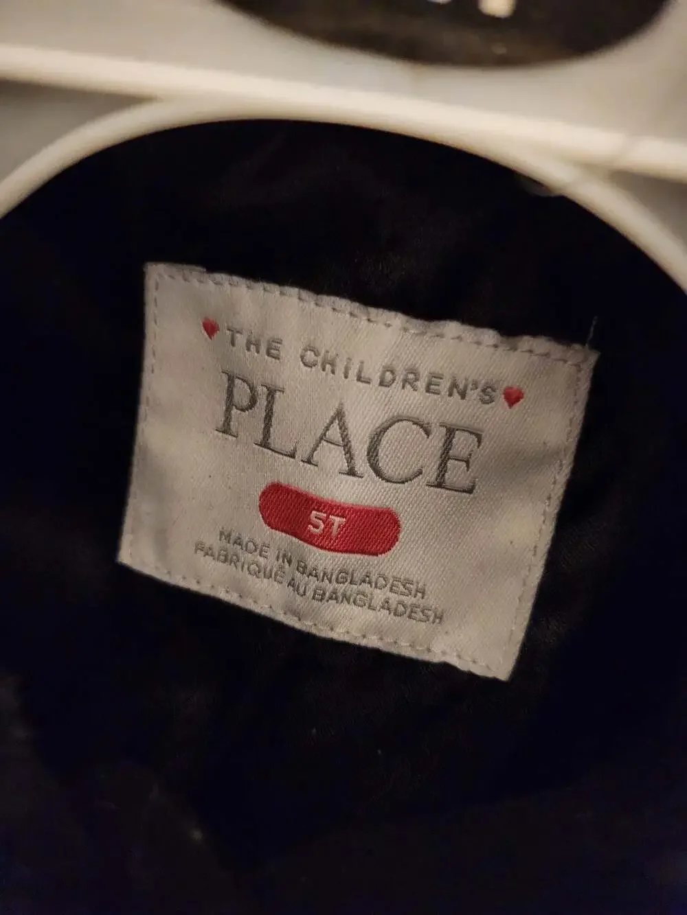 The Children's Place Girls Black Faux Fur Collar Coat, Size 5T